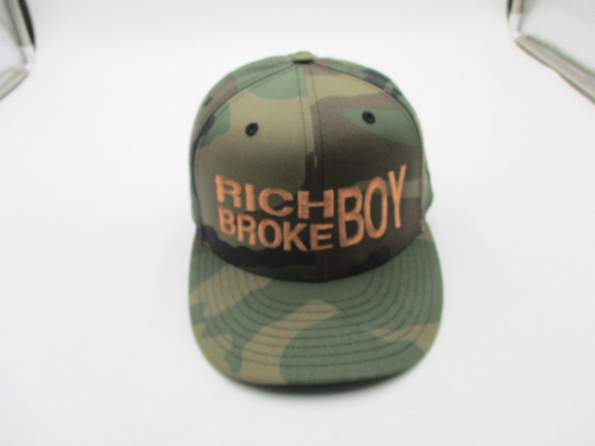 Rich Broke Boy Hat Cap Snap Back Mens One Size Green Camo New Era 9FIFTY Graphic2