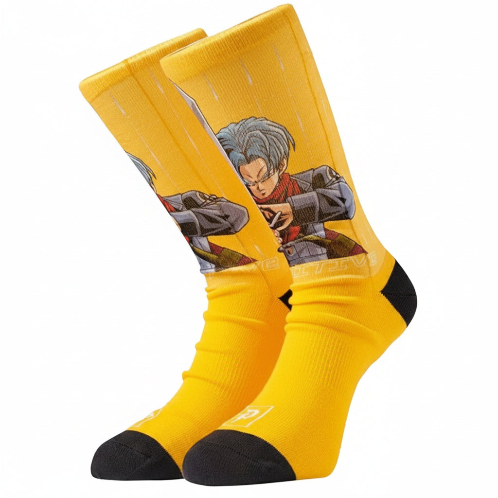PRIMITIVE DBZ SHADOW TRUNKS CREW SOCKS ORANGE0