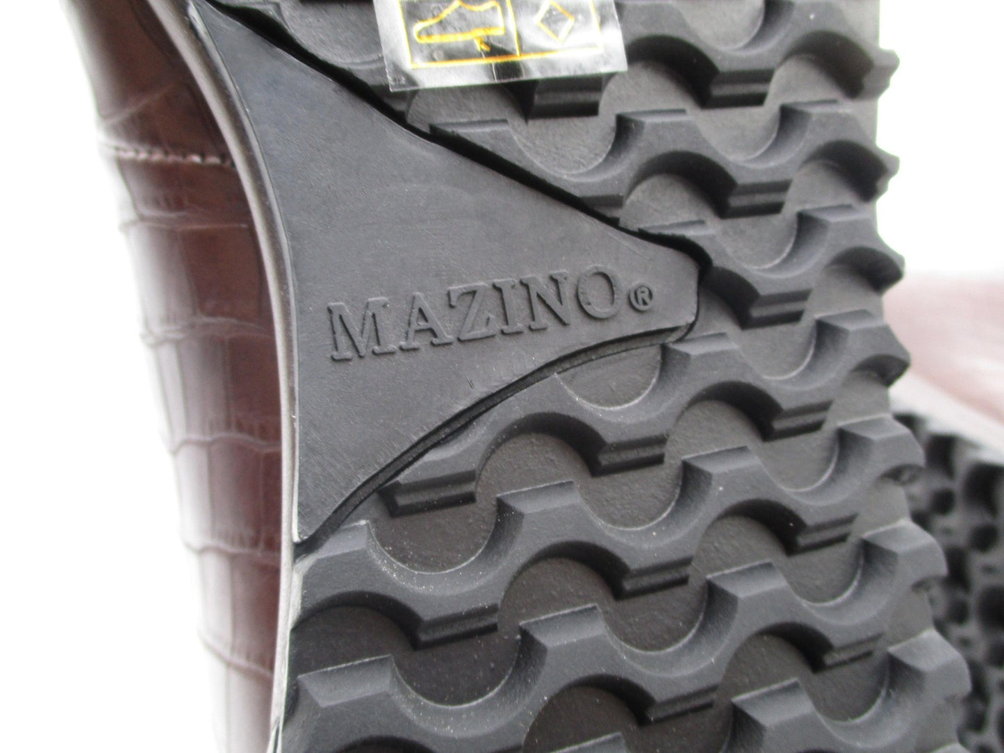 Mazino Hessonite-065 Boots Mens Size 9.5 Brown Croc Embossed Combat Ankle10
