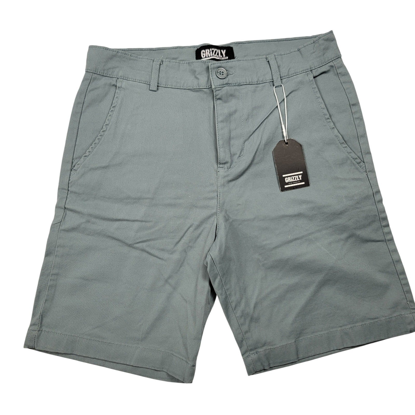 Grizzly Griptape Men’s Chino Shorts Size 30 Sage Green Casual Skatewear NWT0
