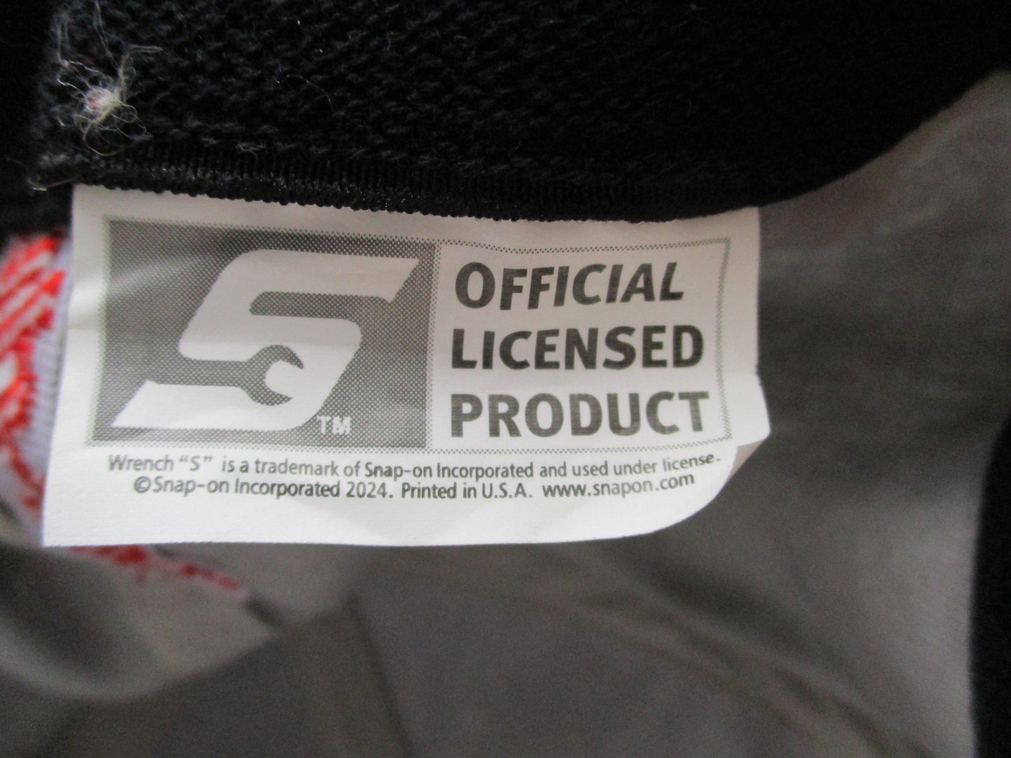 Snap-on Hat Cap Fitted Mens XL Gray Black Red Embroidered Logo Baseball Twill9