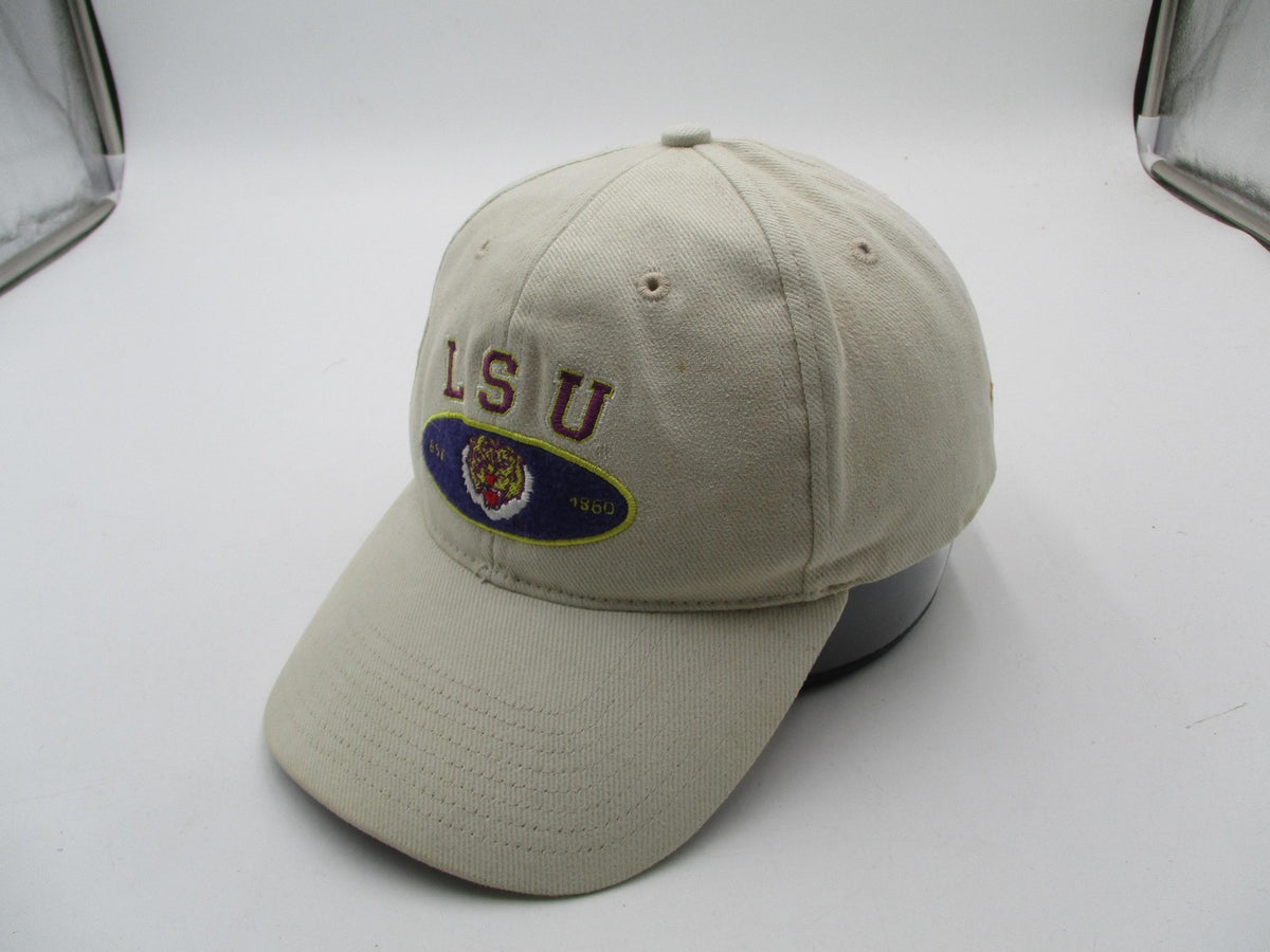 LSU Tigers Hat Cap Strap Back One Size Beige NCAA Football Twins Enterprise Mens3