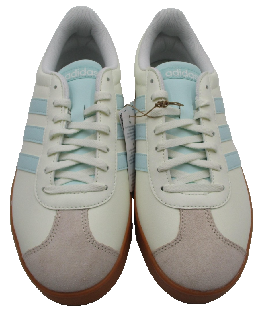 Adidas VL Court Base Shoes Womens Size 8.5 White Gum Court Sneakers JI17675