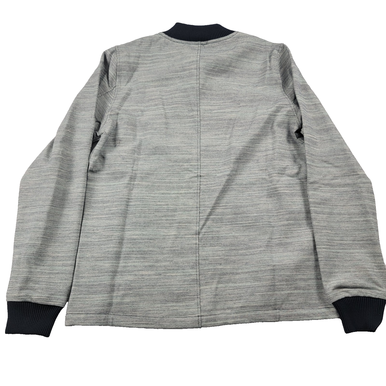 Indigo Star Men’s Bomber Shirt Jacket Grey SpaceDyed Twill Size S NWT