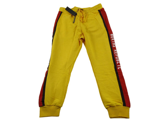 North's Republic Pants Mens 2XL Yellow Side Stripe Fleece Joggers Sweatpants New0