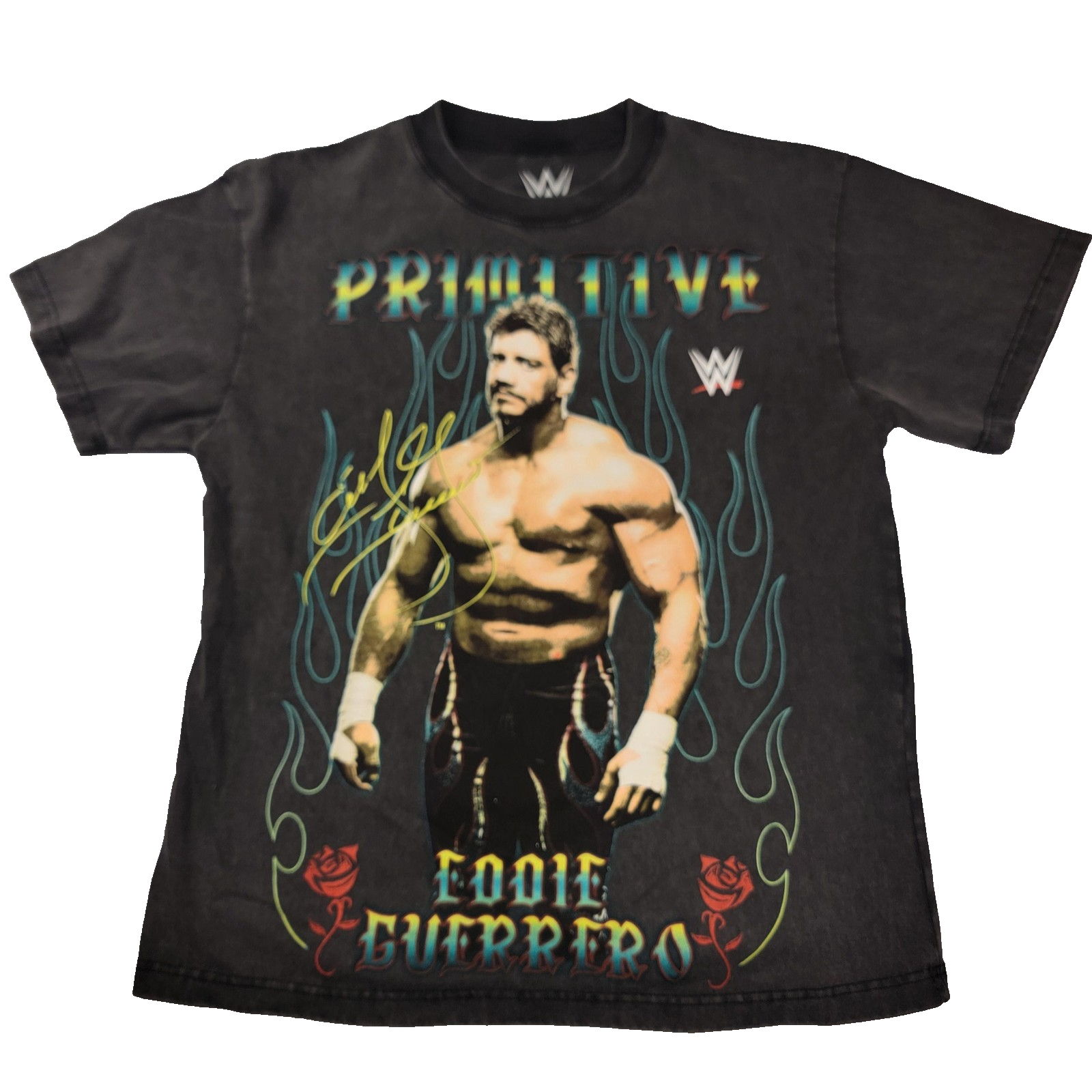 WWE Mens Medium Eddie Guerrero Primitive Graphic Wrestling TShirt