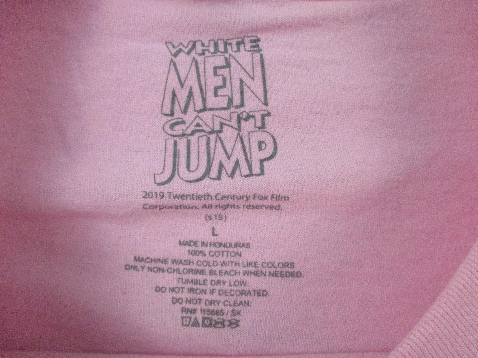 White Men Can't Jump Shirt Mens Large Pink Long Sleeve Movie Tee Rue21 1349504