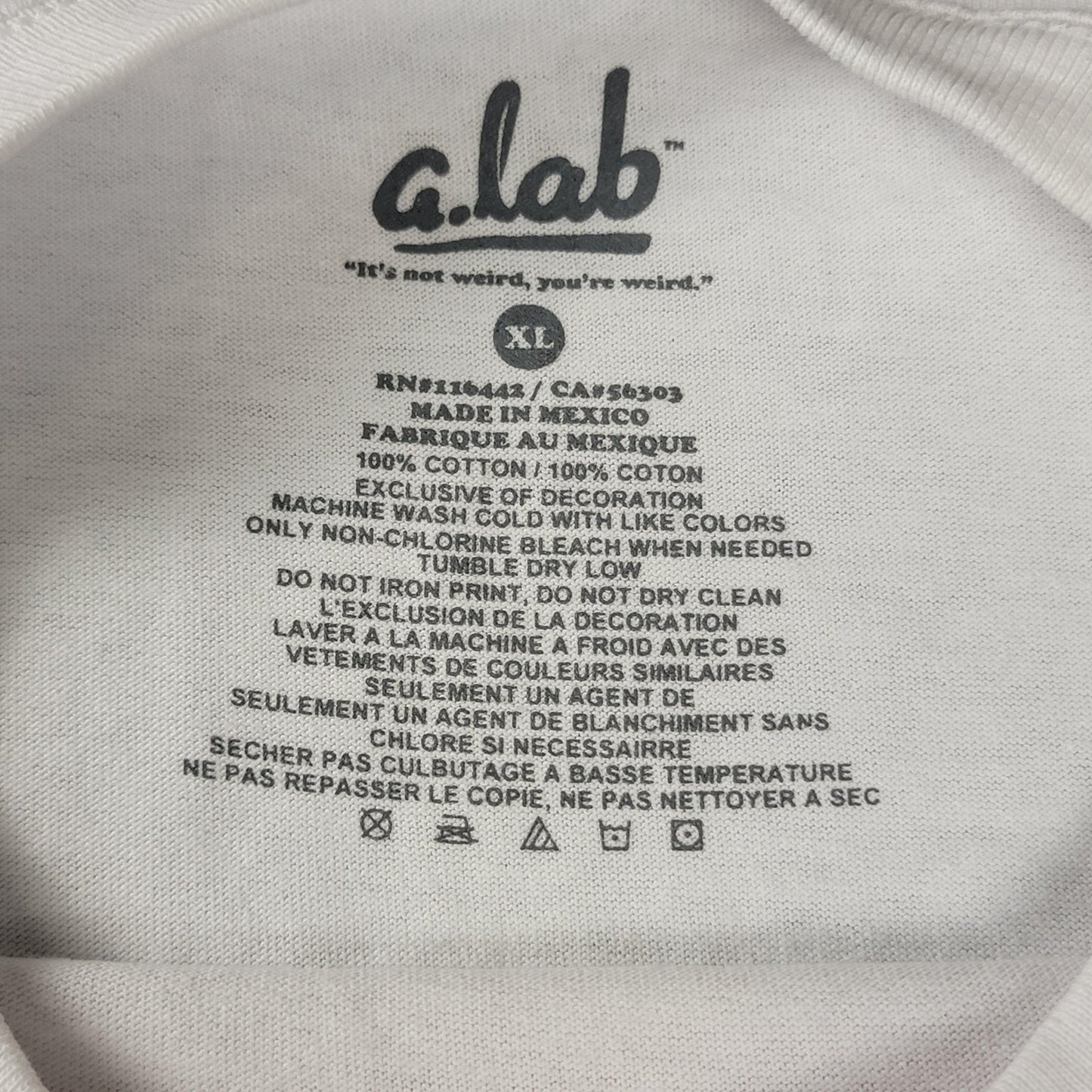 Stance Crew + a.lab 'Air Conditioned' Shirts Mens XL Lot of 2 White Cream