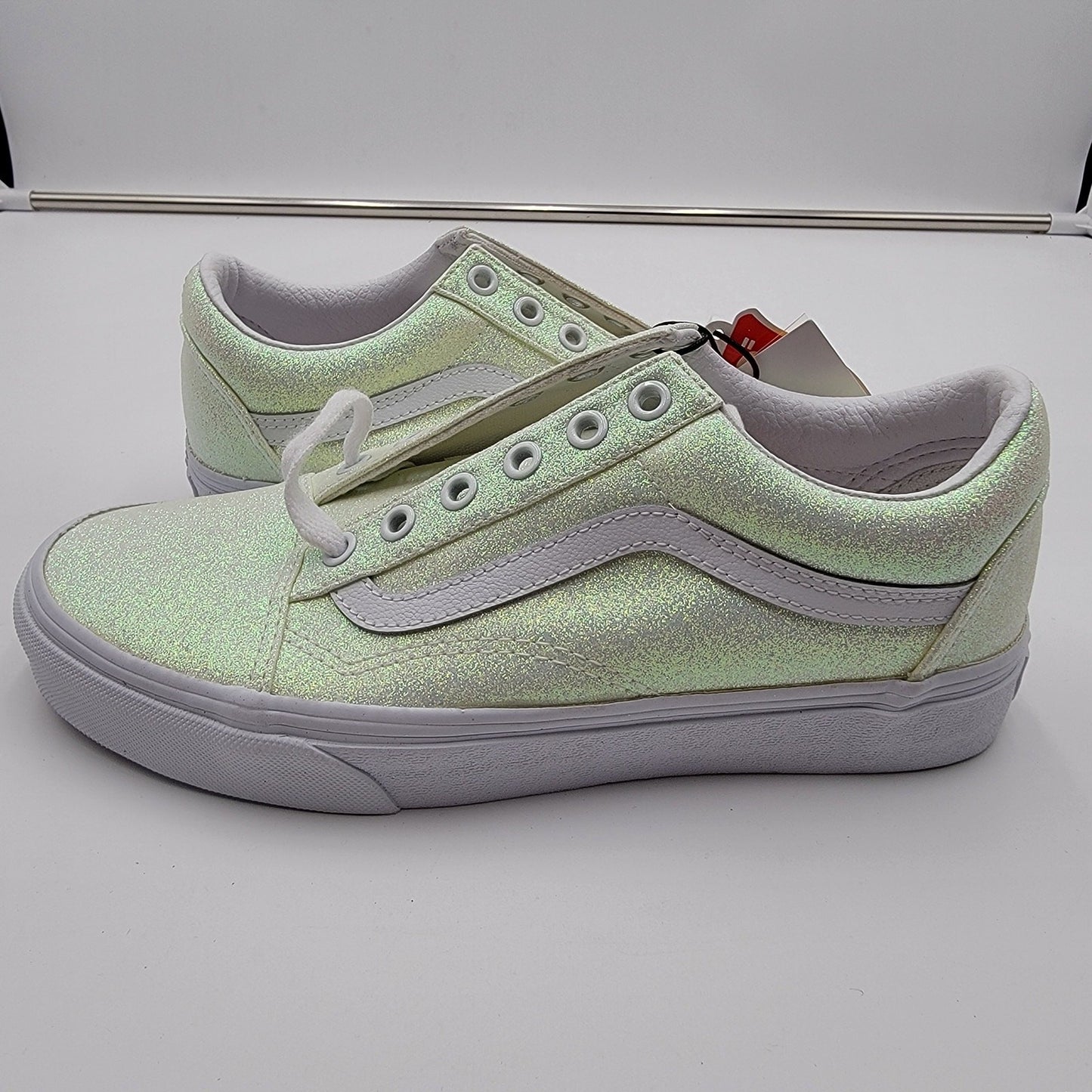 Vans Old Skool UV Glitter Sz 6M/7.5W Pink/Green VN0A3WKT3UA10