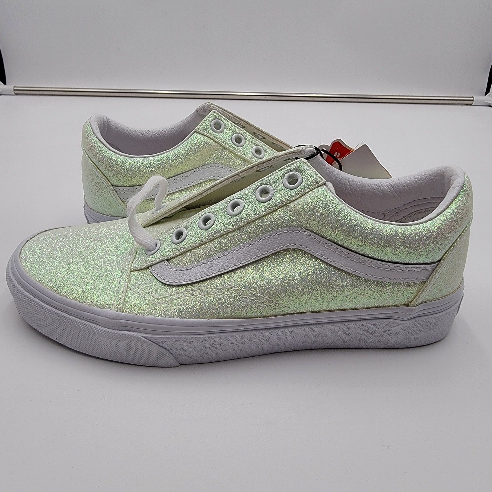 Vans Old Skool UV Glitter Sz 6M/7.5W Pink/Green VN0A3WKT3UA10