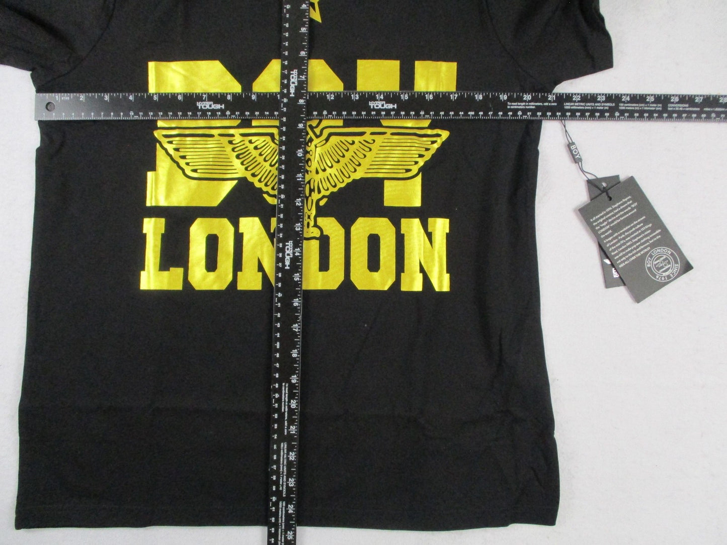 Boy London Shirt Mens Large Black Gold Eagle Logo Streetwear Graphic Tee 13087