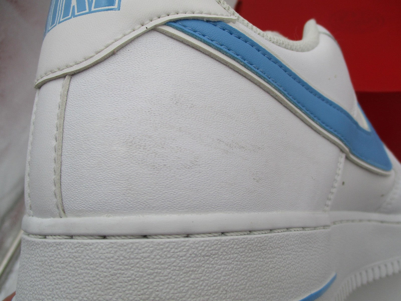 Nike Air Force 1 Low Shoes Men Sz 14 White Blue Leather Low Top AF1 Classic 1E713