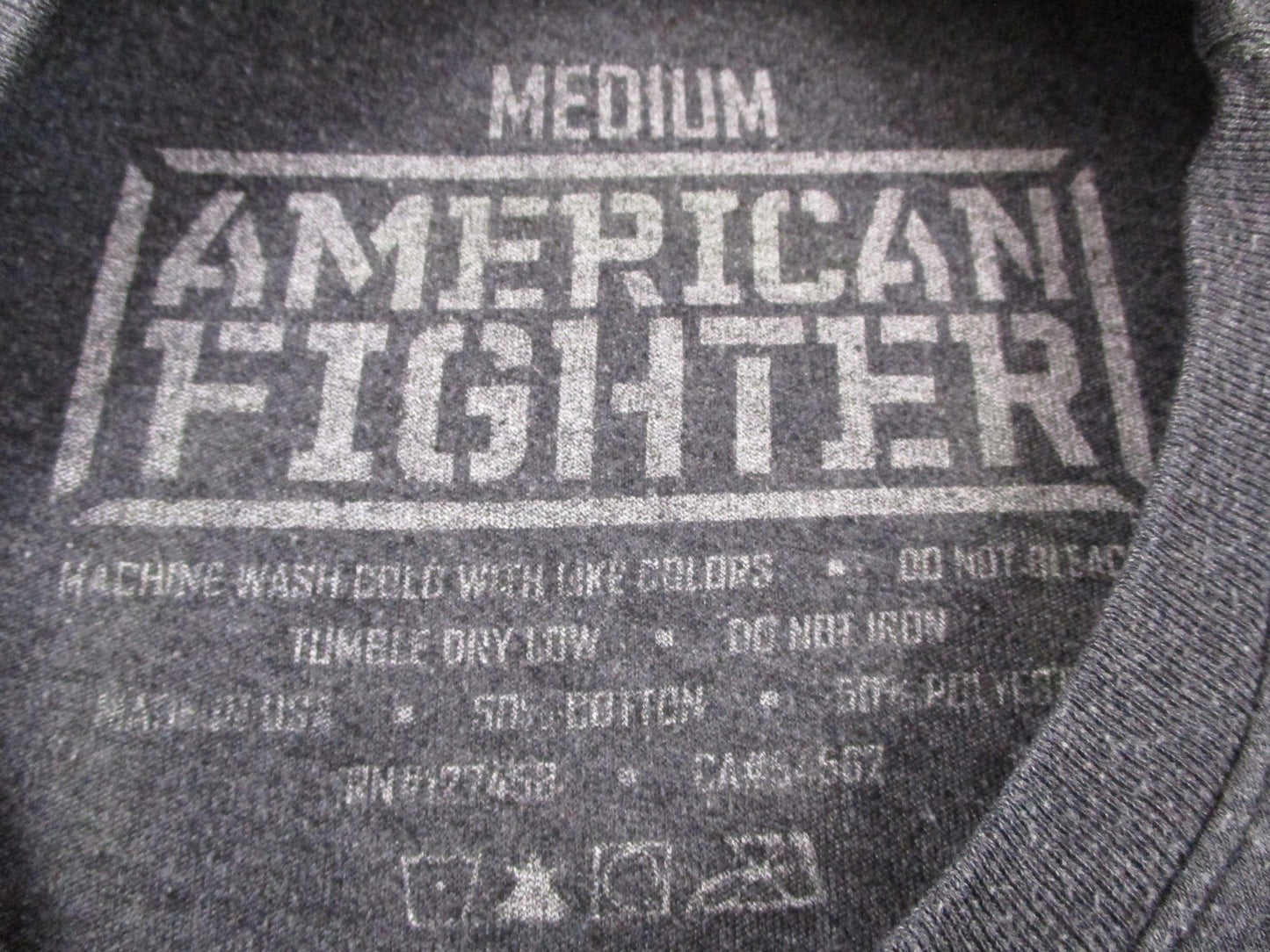 American Fighter Shirt Mens Medium Gray Premium Brand Eagle MMA Graphic Tee2