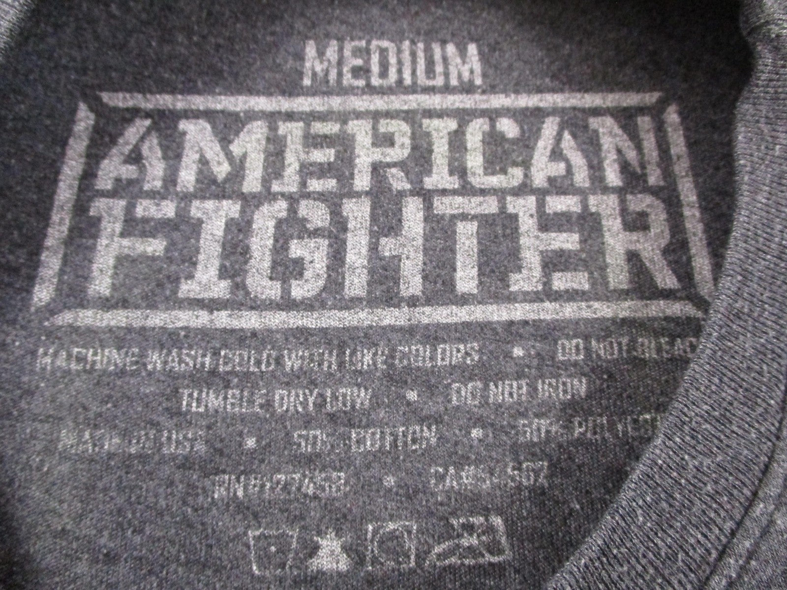 American Fighter Shirt Mens Medium Gray Premium Brand Eagle MMA Graphic Tee2