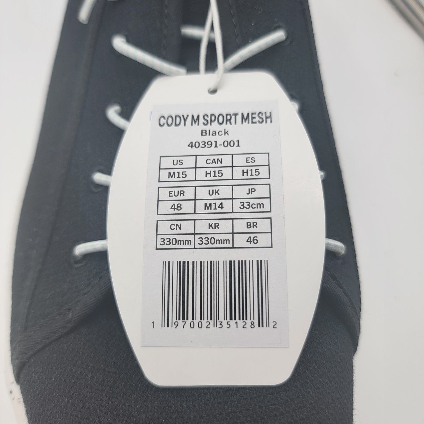 Hey Dude Cody M Sport Mesh Black White Sz 15 Mens Sneakers Casual Shoes NIB4