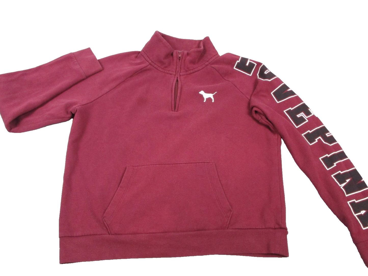 Victoria’s Secret PINK Half Zip Pullover Sweatshirt Maroon Women’s Large