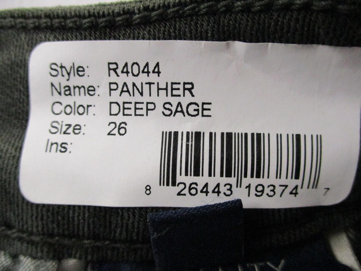 Fidelity Denim Panther Full Cargo Jeans Womens 26 Deep Sage Green Made USA 14618