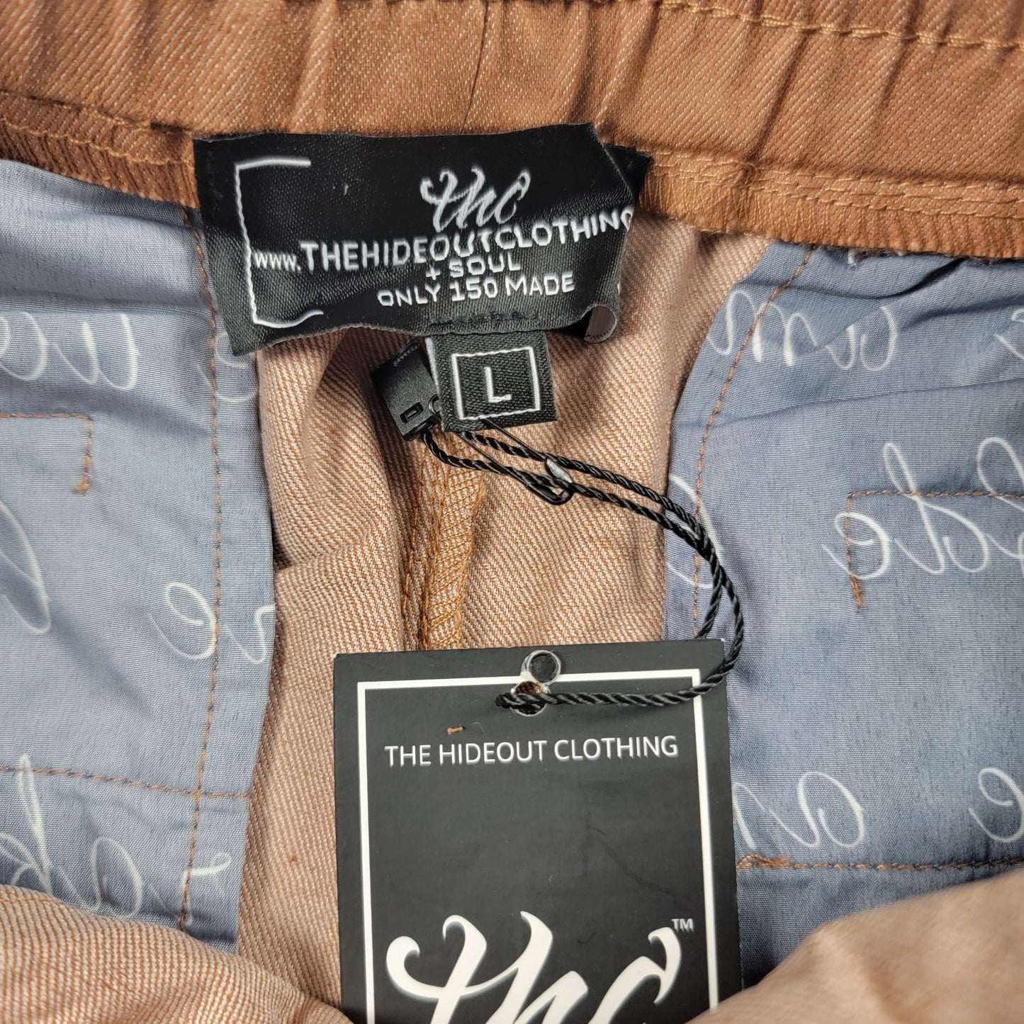 The Hideout Clothing Tan Utility Cargo Pants Limited Edition Size Large