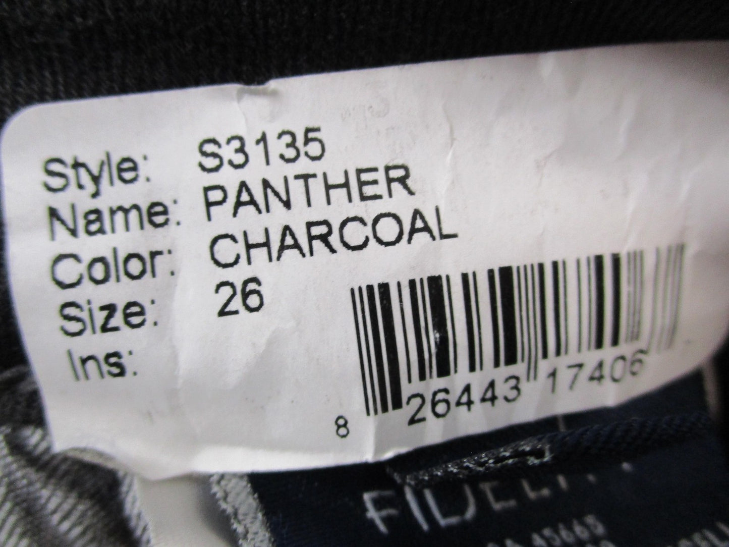 Fidelity Panther Full Cargo Jeans Womens 26 Gray Charcoal Slim Straight USA 146410