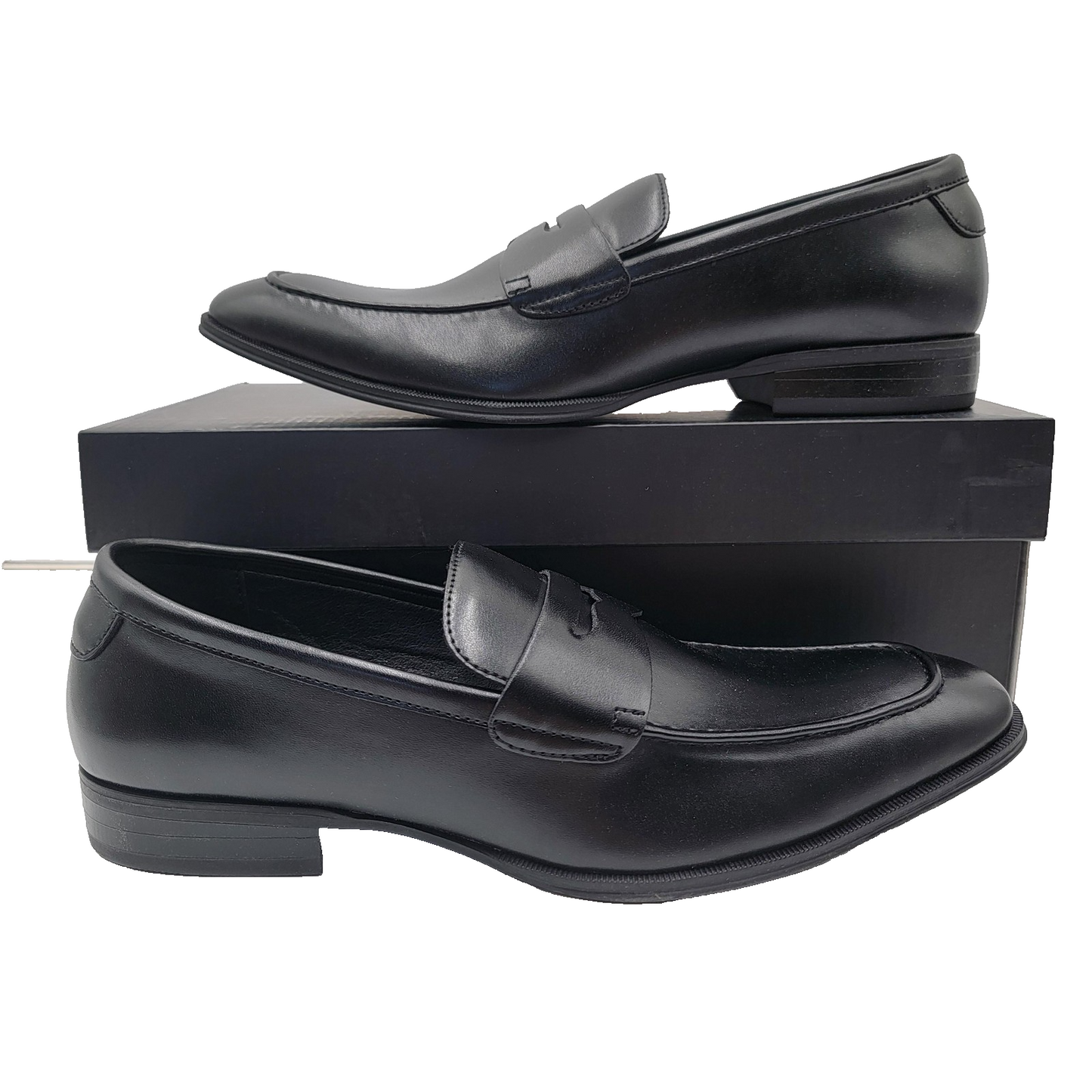 Alfani Penny Loafer Shoes Mens Size 10.5 Black Memory Foam Dress Slip On New0