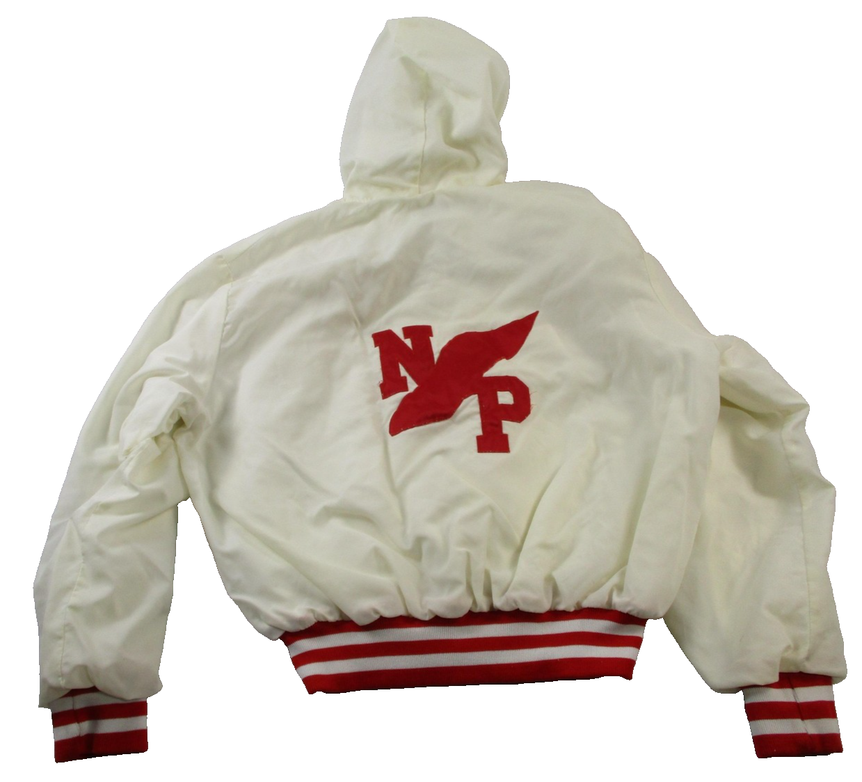 Vintage Holloway Jacket Mens XL White Hooded 1/2 Zip Track NP Varsity 16461