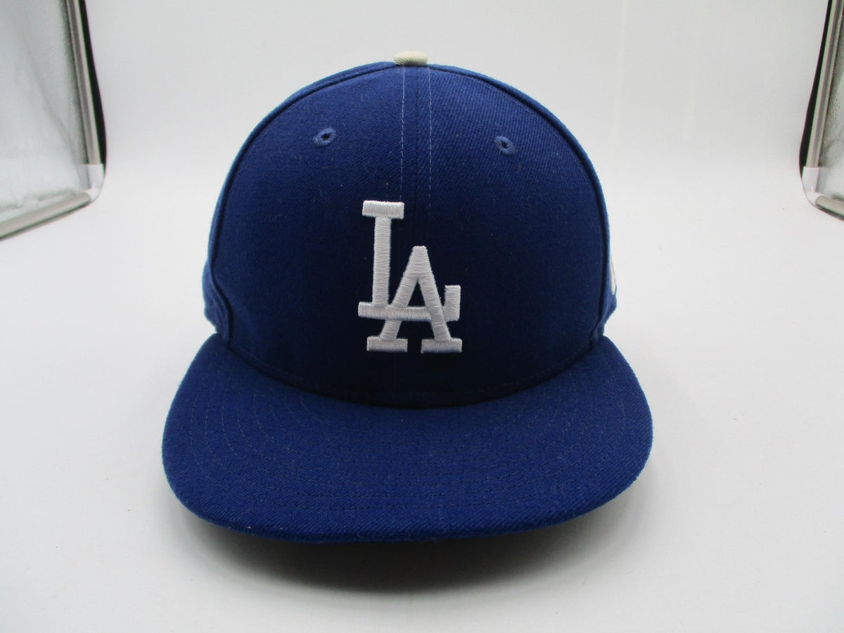 Los Angeles Dodgers Hat Cap Fitted Mens 7 5/8 Blue MLB Baseball 59FIFTY New Era0