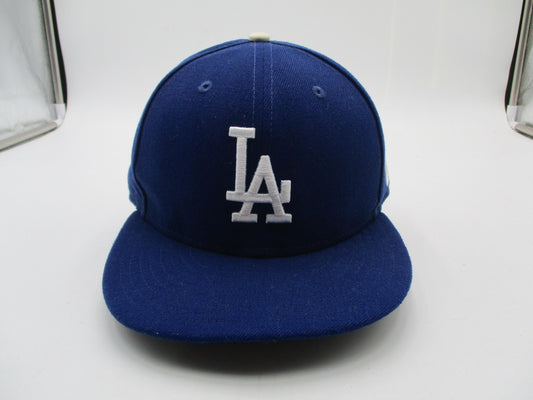 Los Angeles Dodgers Hat Cap Fitted Mens 7 5/8 Blue MLB Baseball 59FIFTY New Era0
