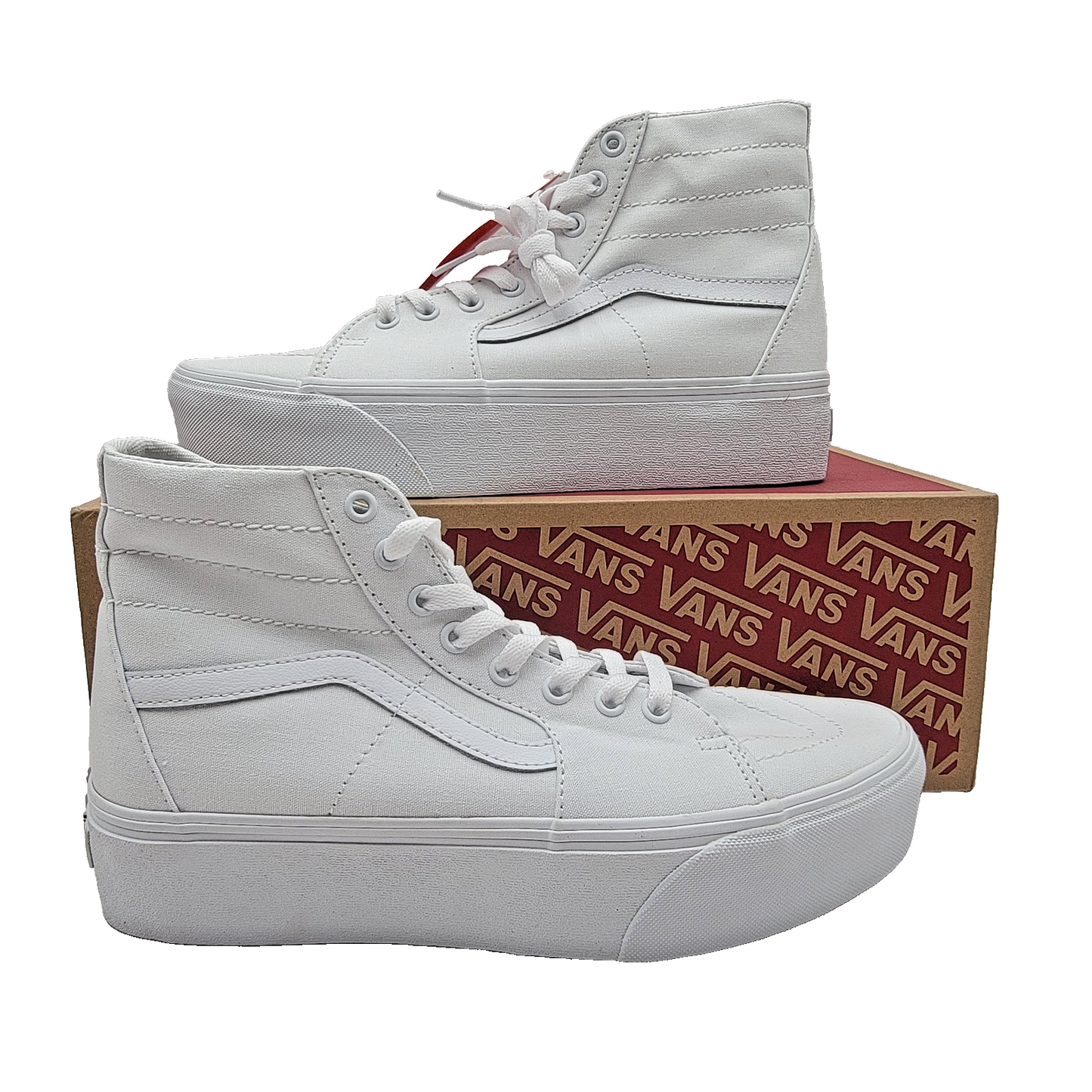 Vans Sk8Hi Tapered Shoes Mens Size 9.5 Womens 11 White Canvas VN0A5JMK Platform0
