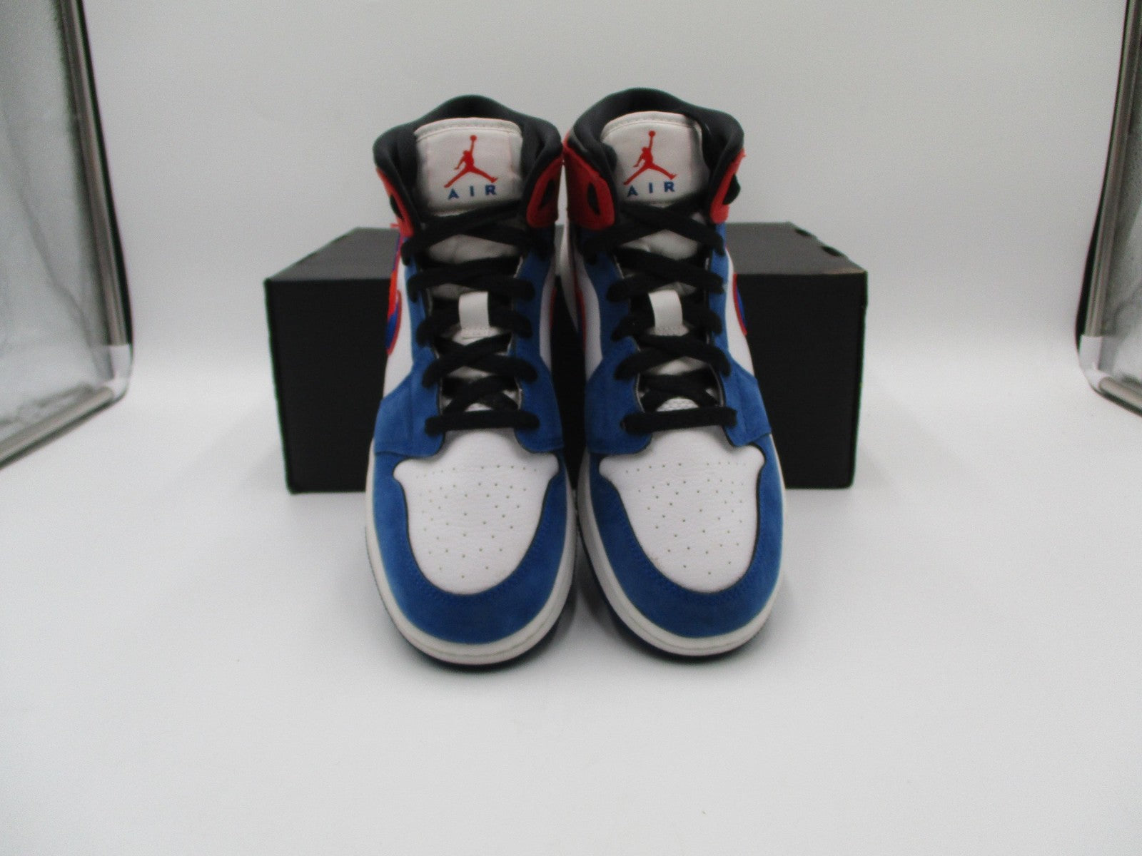 Nike Air Jordan 1 Mid SE Shoes Youth Size 6.5Y MultiColor Swoosh BQ6931146 1E54