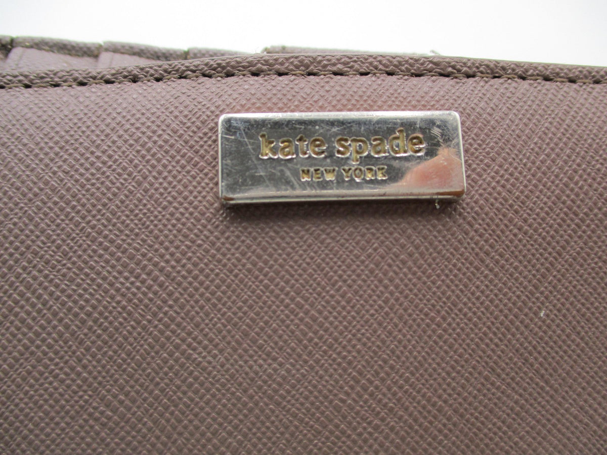 Kate Spade Wallet Women's One Size Brown Leather Wristlet Folding ID Case10