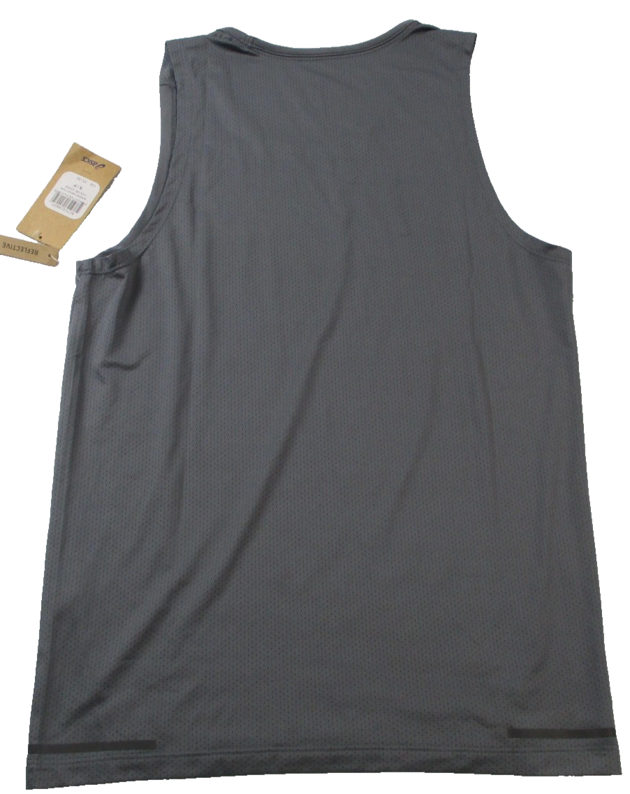 ASICS Mixed Media Tank Top Mens Small Gray Reflective Running ACTV3234MS5 15031