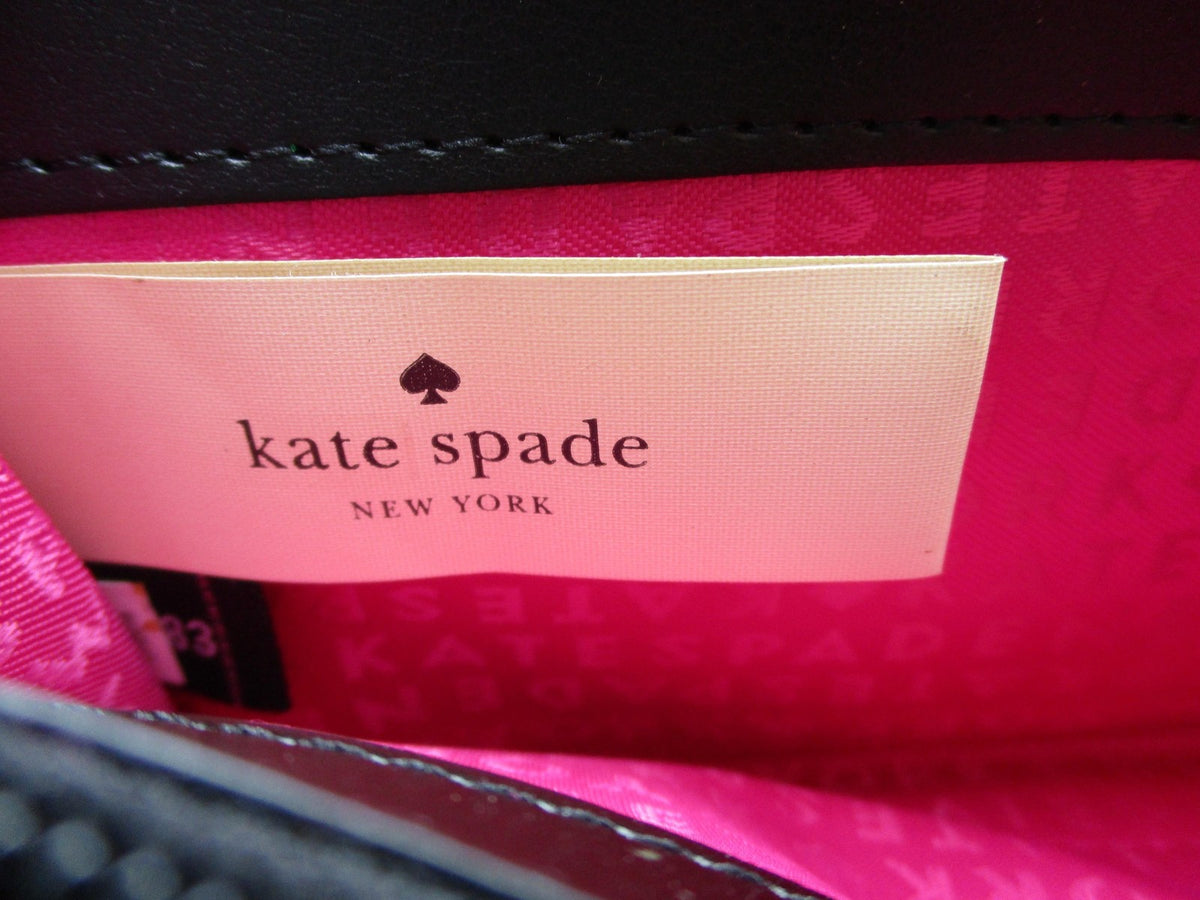 Kate Spade Wallet Women's One Size Black Striped Patent Zip Around Wristlet6