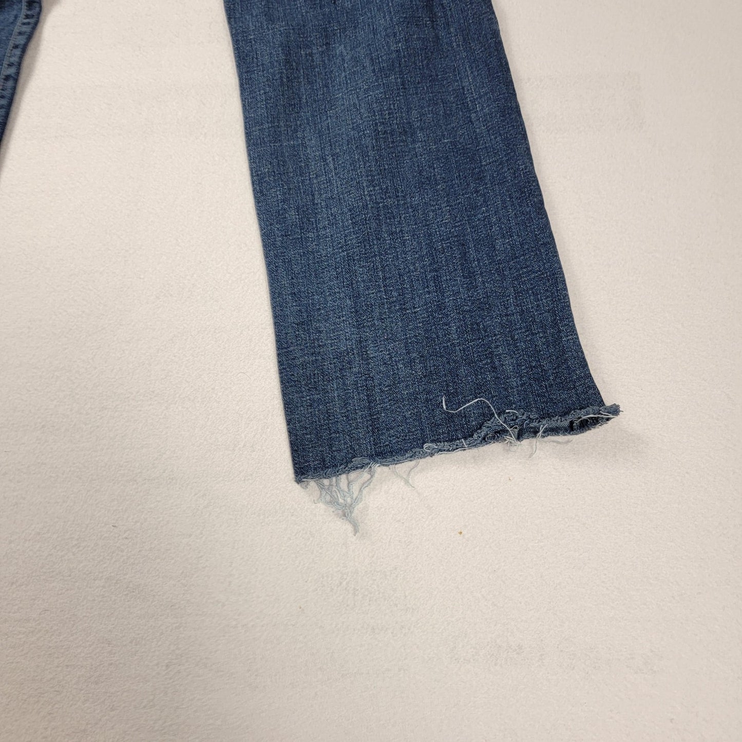 Liverpool Jeans Wmns 6 Blue Straight Leg EcoLogical Findley Denim Distress