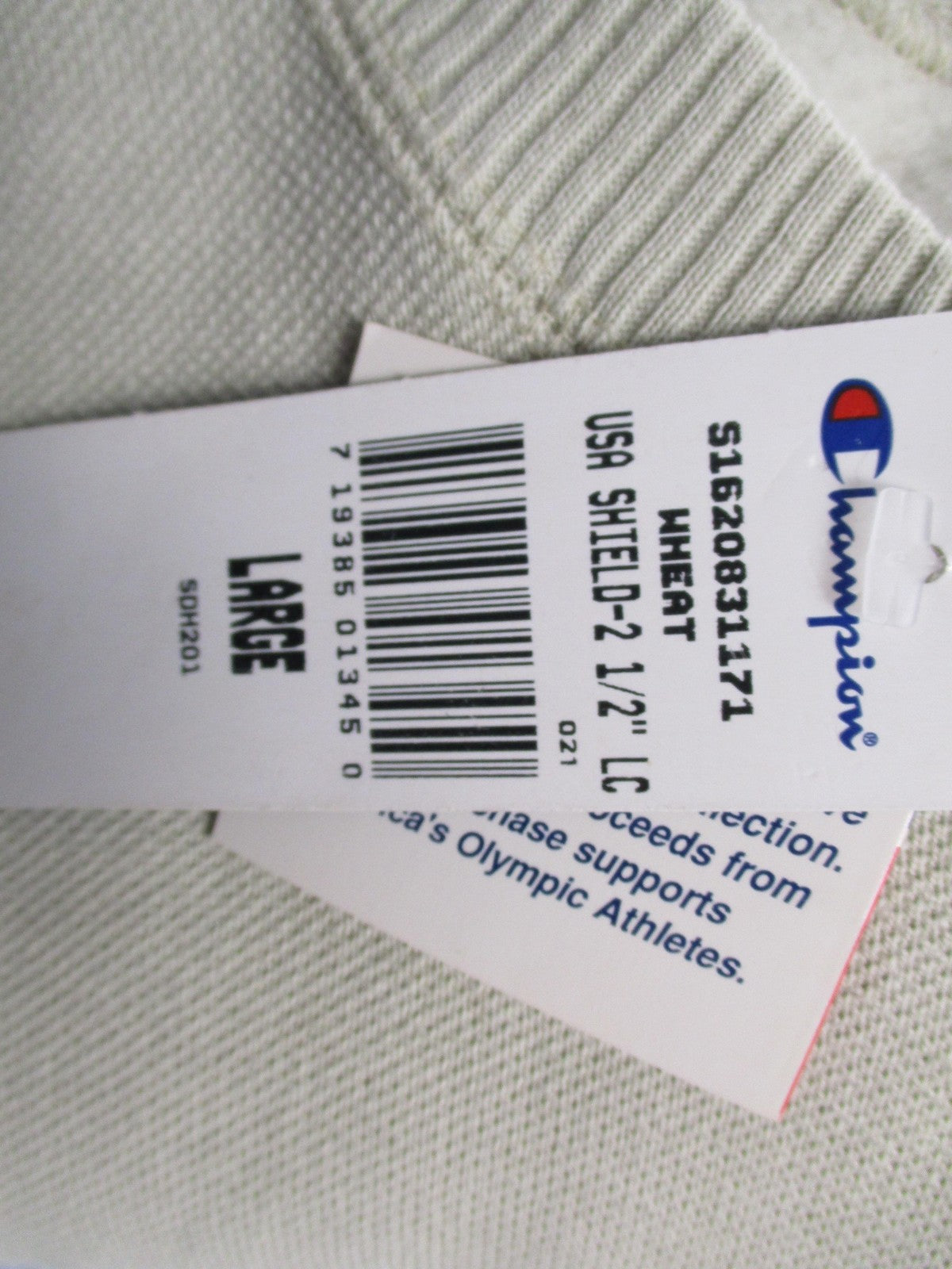 Vintage Champion Sweatshirt Mens Large Beige USA Olympic Fleece Crewneck NWT11