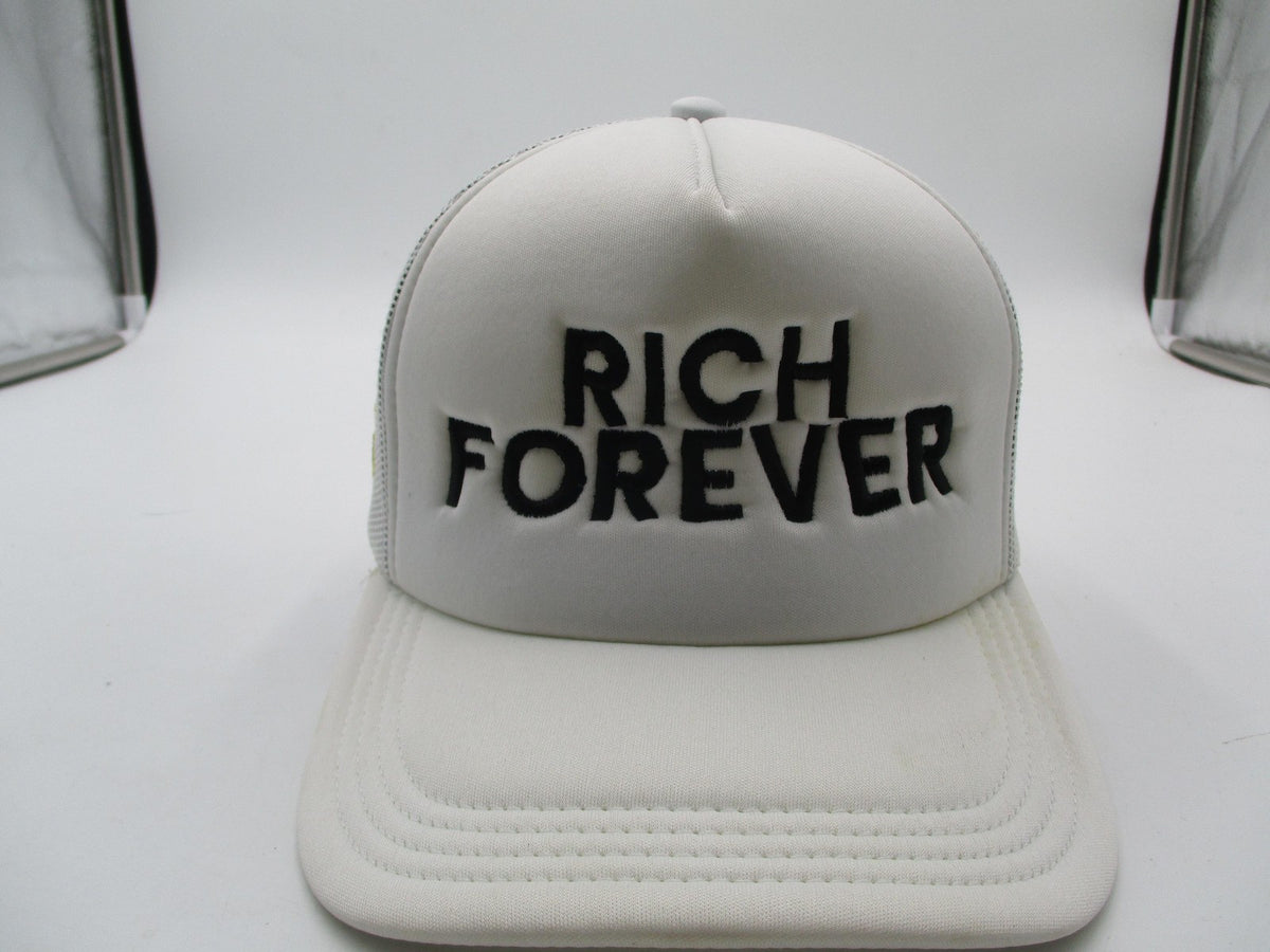 Crowns By Lids Hat Cap Snap Back Mens One Size White Rich Forever Trucker Mesh1
