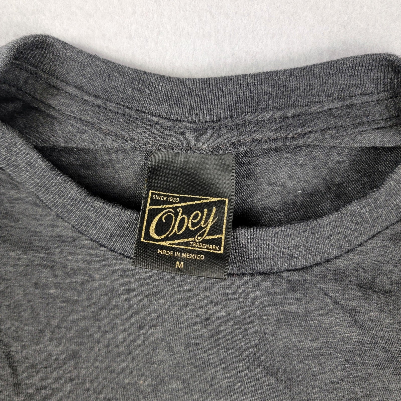 3 pack Bundle Mens Medium Graphic Obey TShirts in Black and Gray + Bonus