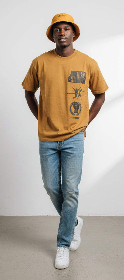HSTRY by NAS Juneteenth Celebration Tee Brown