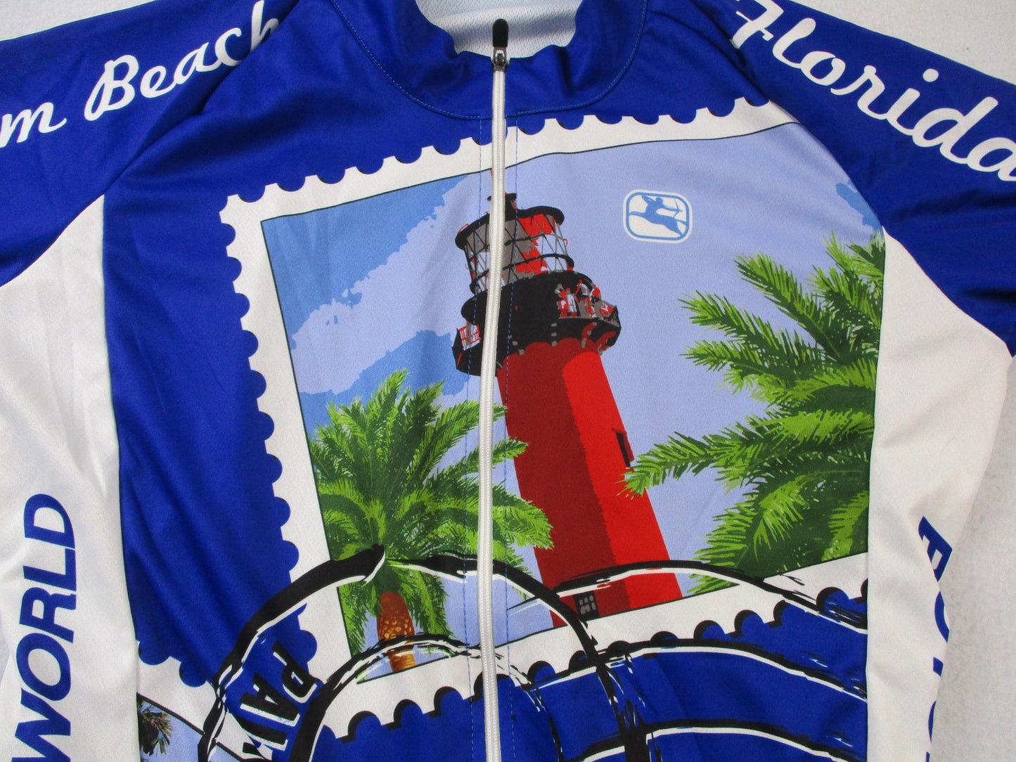 Giordana Palm Beach Cycling Jersey Mens Small Zip Bicycle World Lighthouse Top4