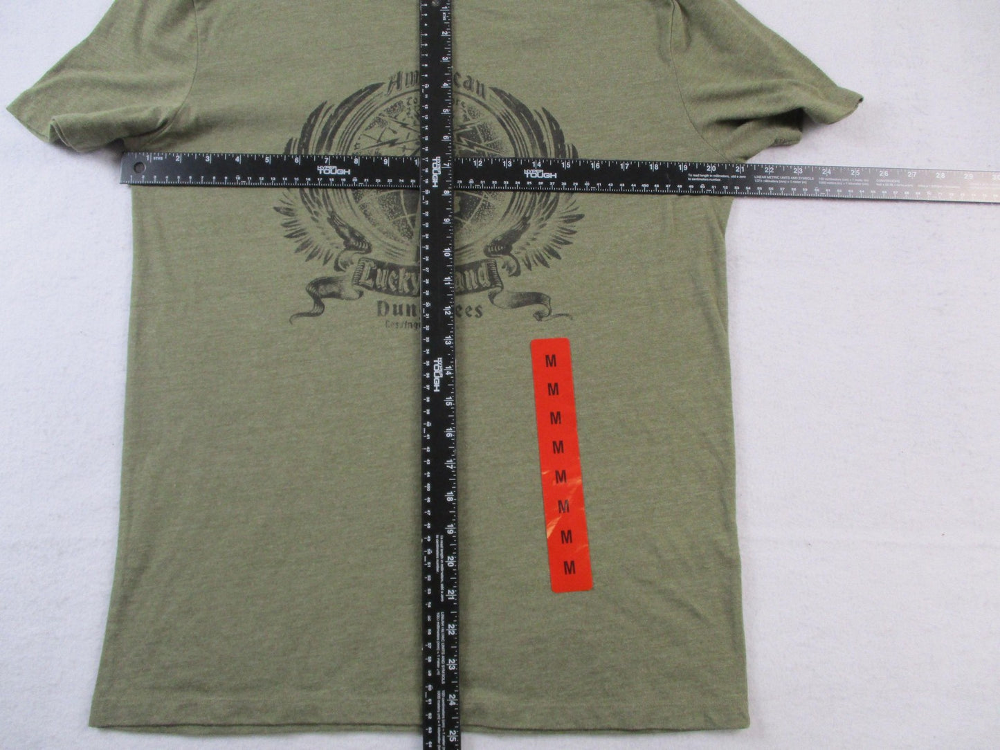 Lucky Brand Shirt Mens Medium Green American To The Core Dungarees Graphic Tee4