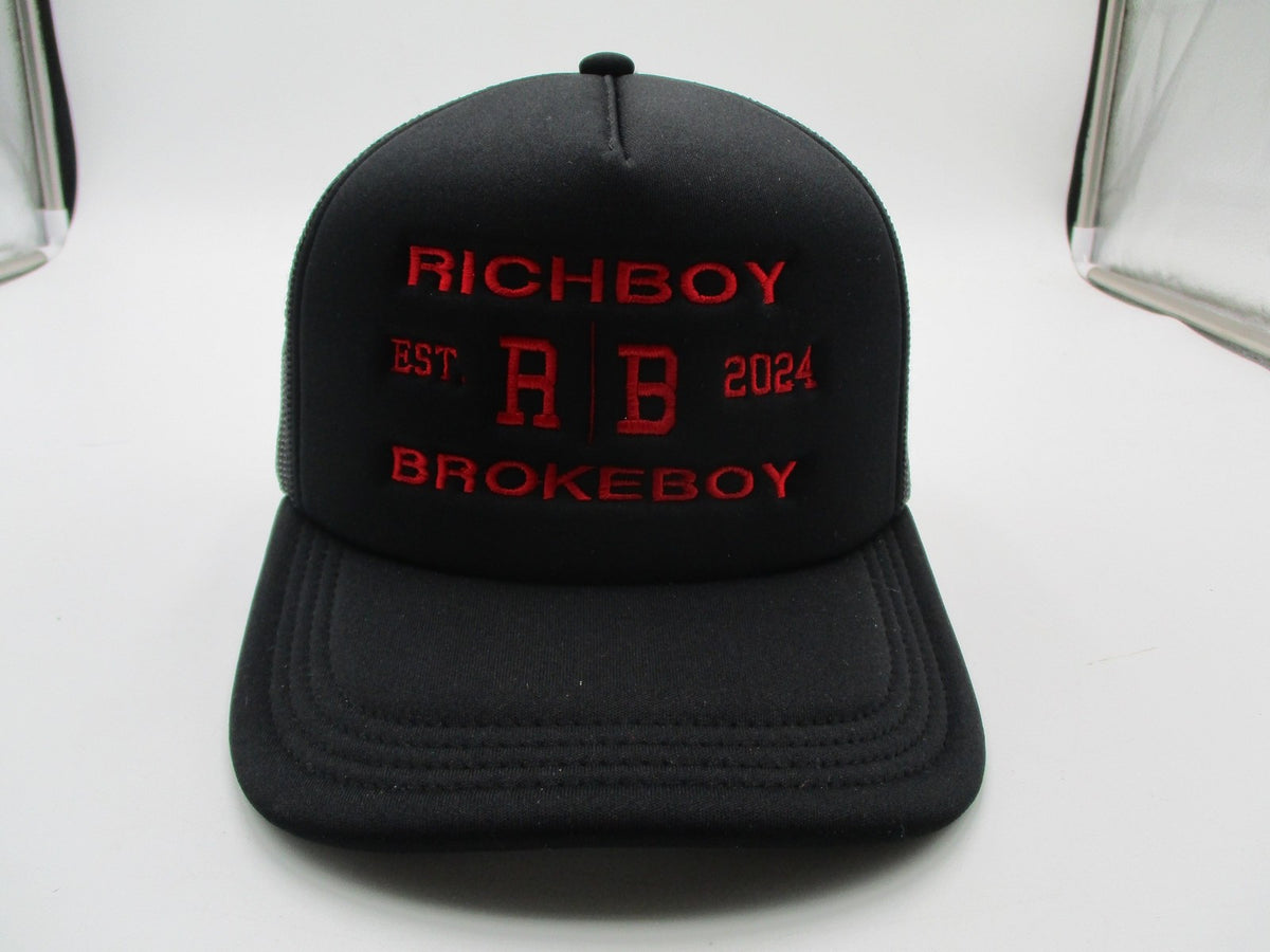 Crowns By Lids Hat Cap Snap Back Mens One Size Black Richboy Brokeboy Trucker0