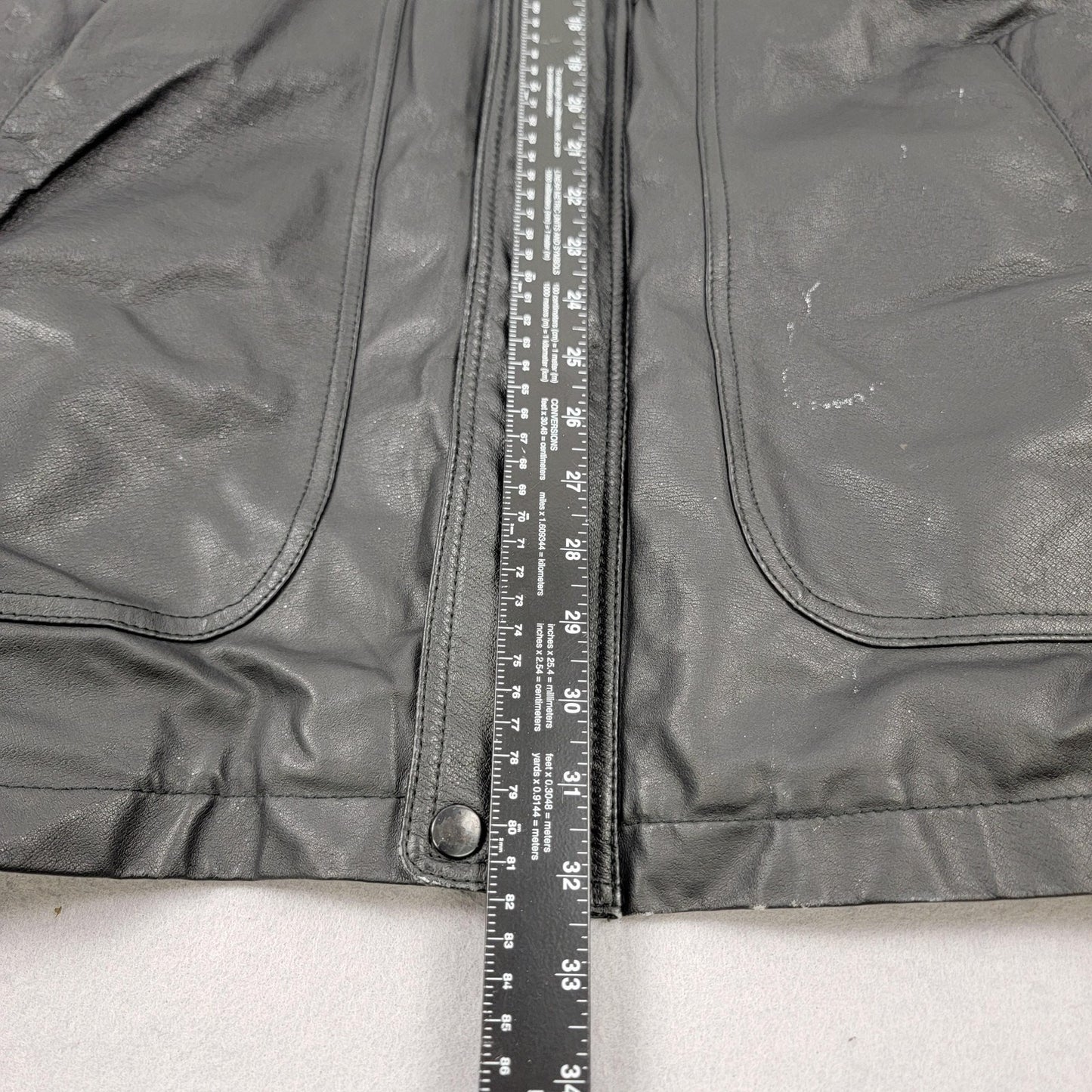 Wilda Leather Trench Coat Mens 2XL Black Belted Storm Flap Duster Jacket12
