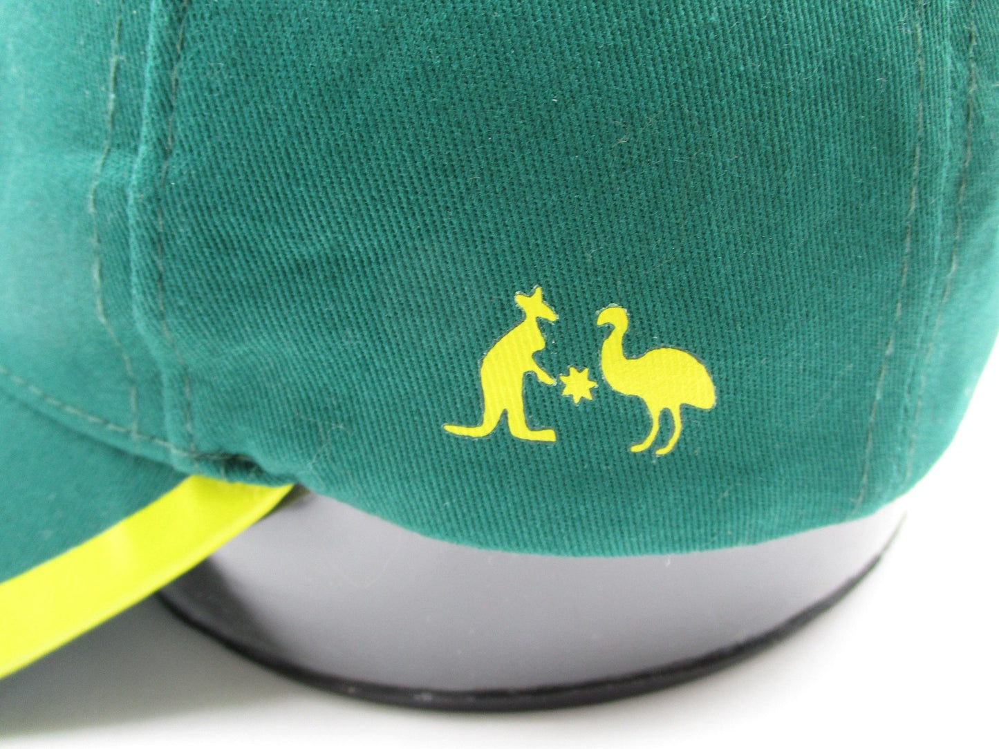 Australia Hat Cap Strap Back Mens One Size Green Yellow Kangaroo Emu Souvenir2