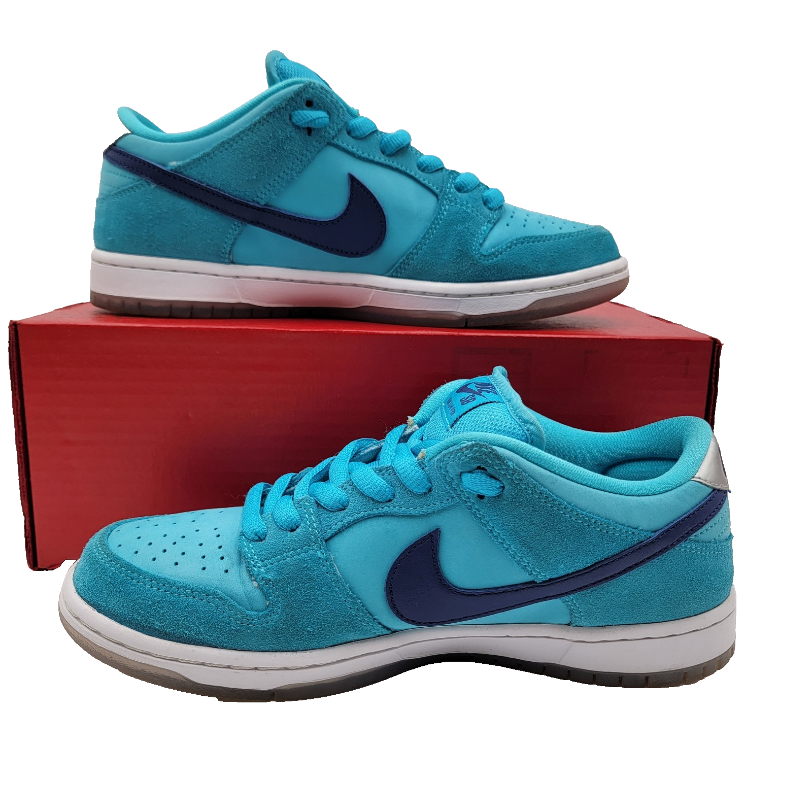 Nike Men's SB Dunk Low 'Blue Fury' Sz 8 Preowned BQ6817-400
