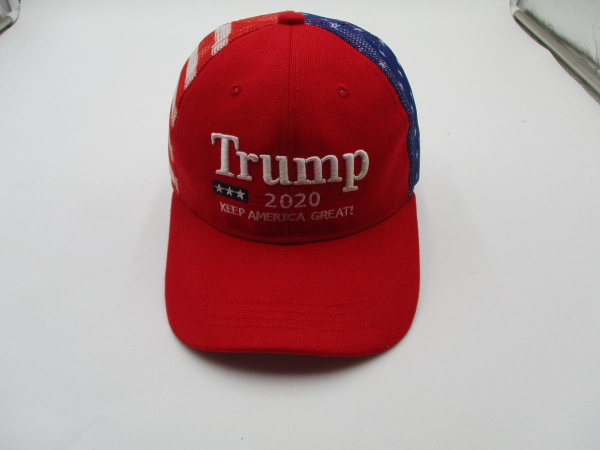 Trump 2020 Keep America Great Hat Cap Snap Back Mens One Size Red Flag USA1