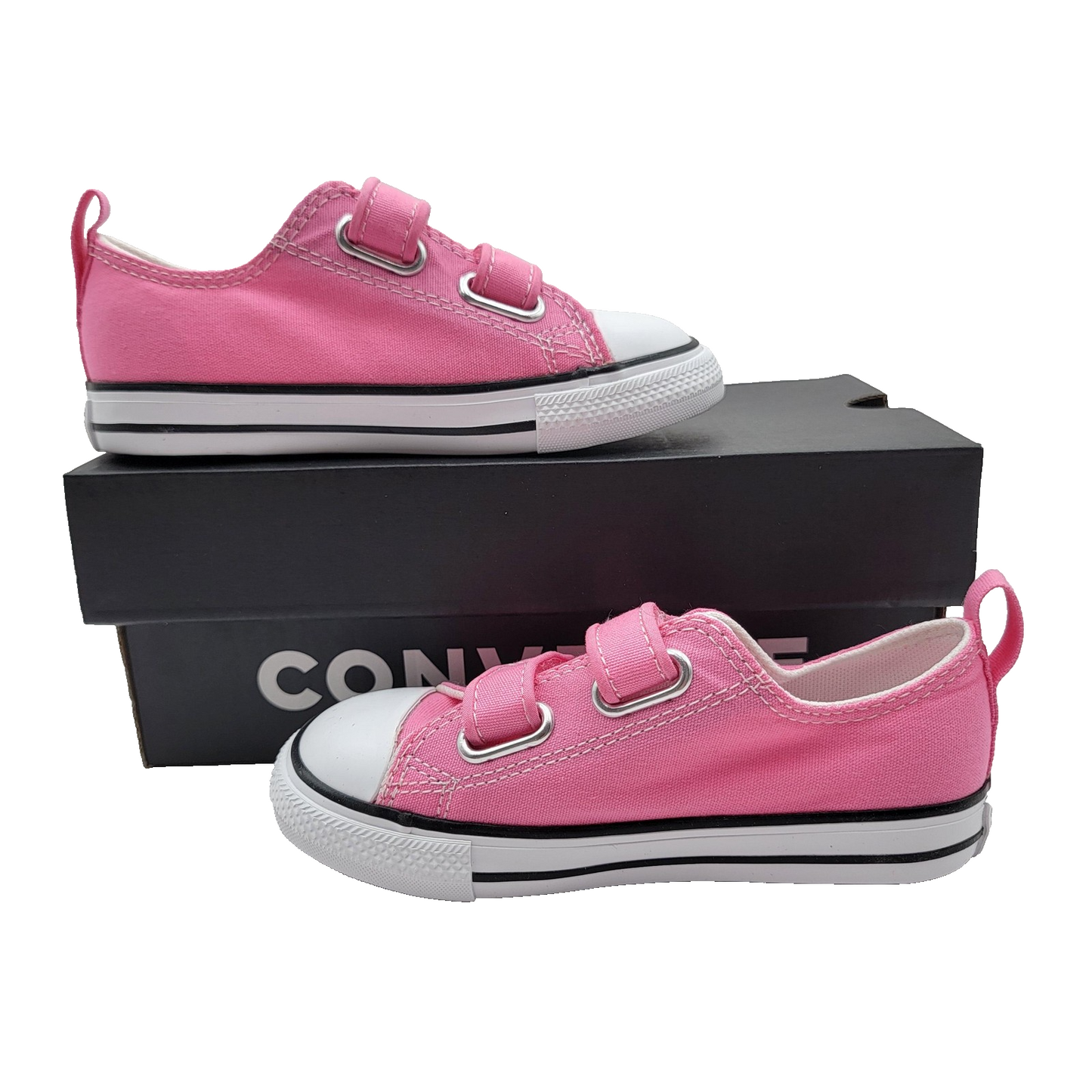 Converse All Star CT 2V Ox Shoes Infant Size 9 Pink Canvas Sneakers New1