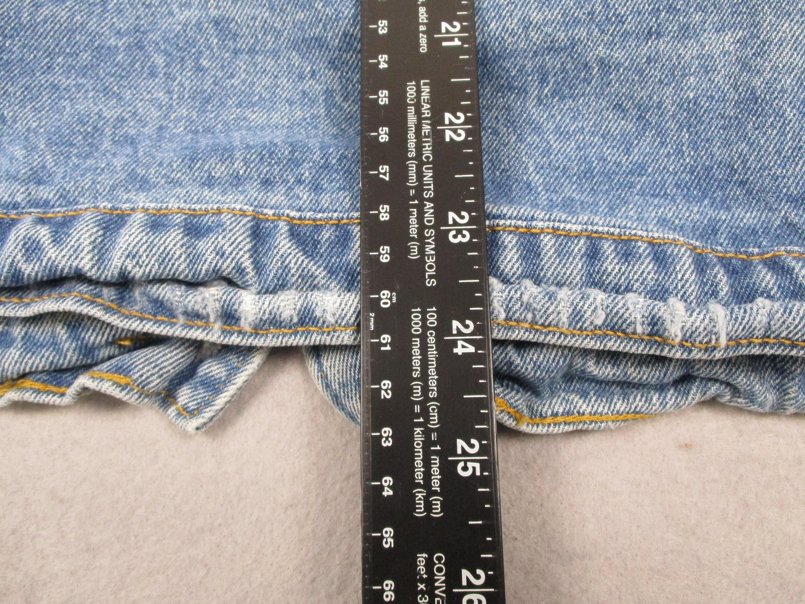 Forever 21 Denim Jacket Mens Medium Light Wash Trucker Rainbow Trim