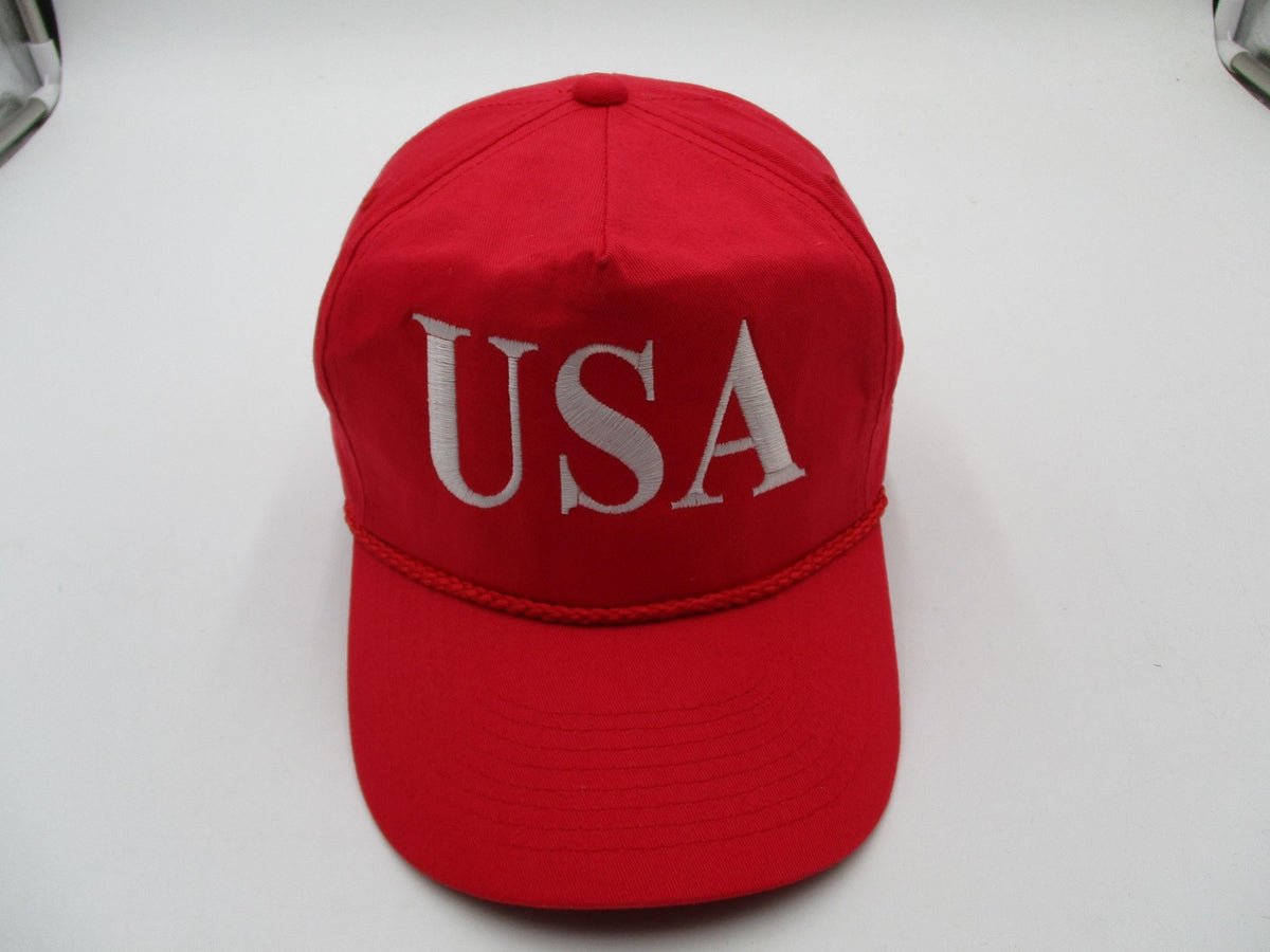 Cobra Hat Cap Snap Back Mens One Size Red USA 45 Flag Embroidered Twill Rope2