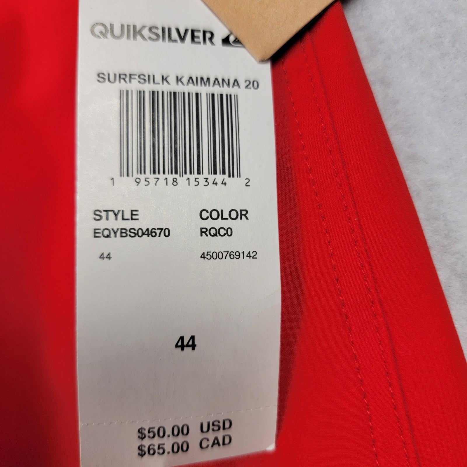 Quiksilver Highline Surfsilk Kaimana 20 Red Board Shorts6