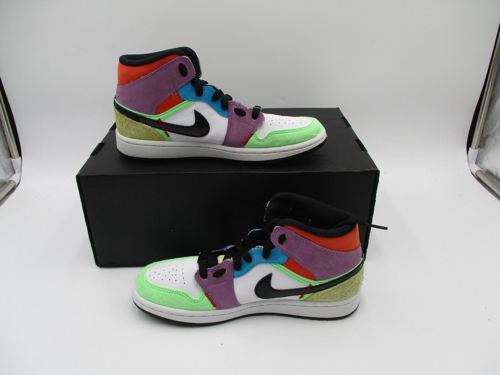 Jordan 1 Mid SE Shoes Youth Size 6 Multicolor Air Basketball CW1140-1003