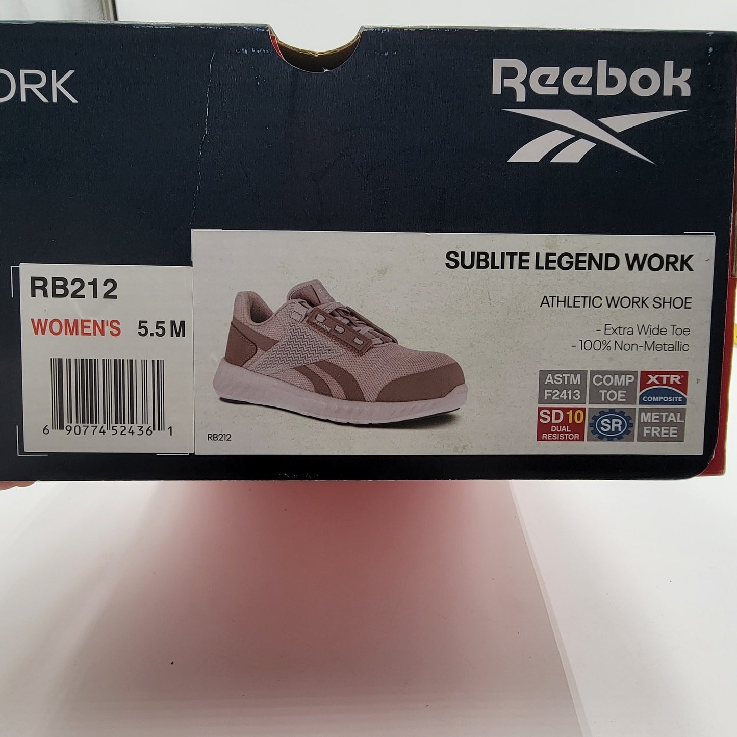 Reebok Sublite Legend CT Athletic Work Shoe Rose Wm Sz 5.5M RB2128